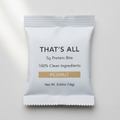 Peanut Protein bite package labeled 'THAT'S ALL' on a light gray background